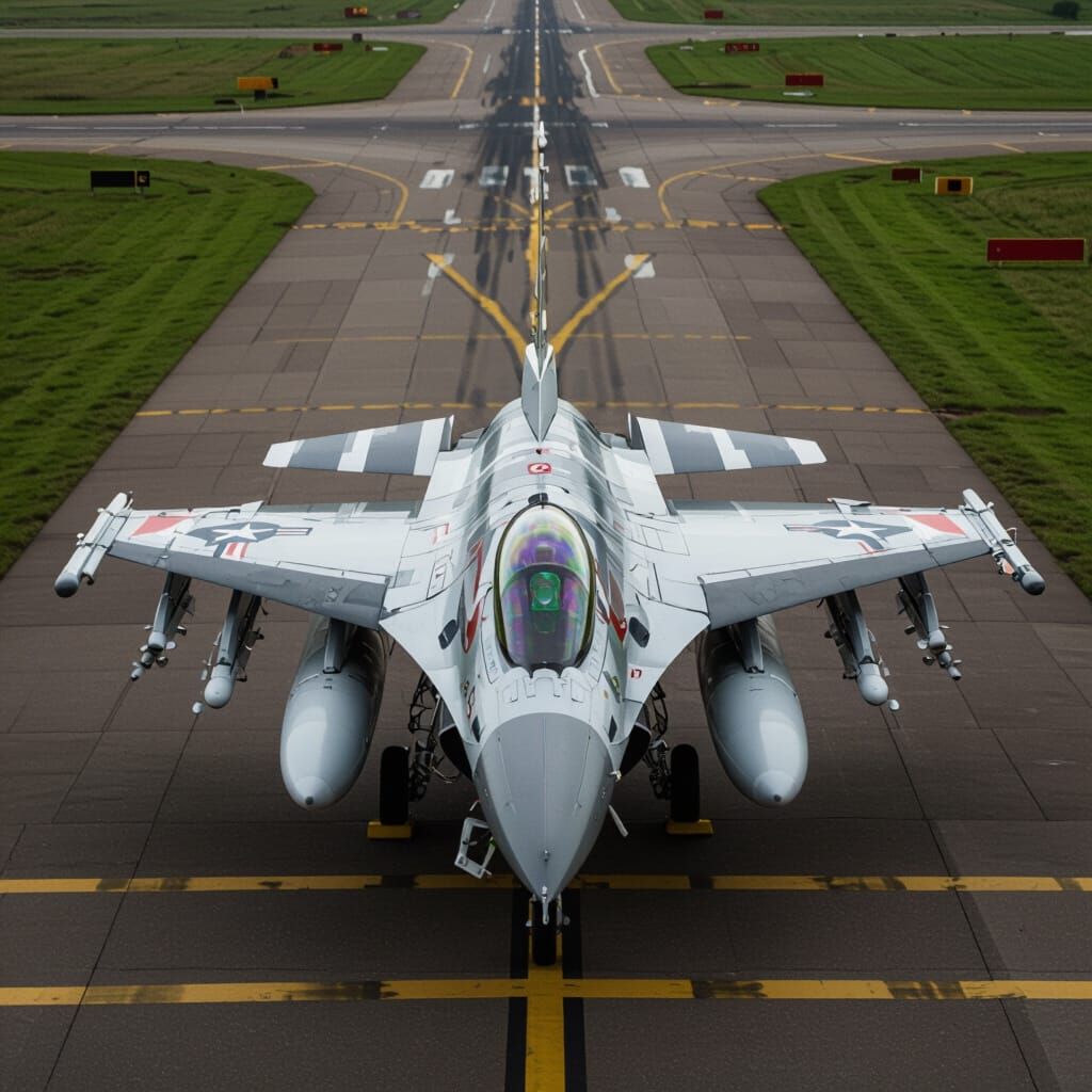 F16 Fighter Plane in Flight