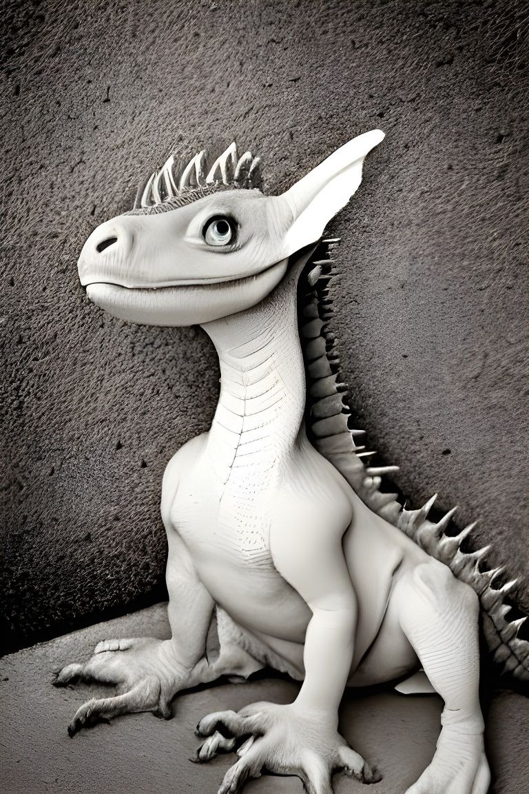 Adorable Baby Dragon Portrait