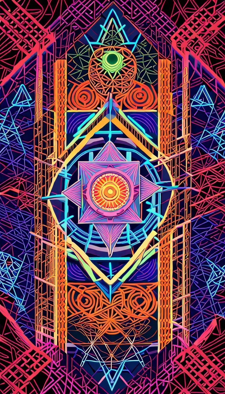 Sacred Geometry: Four Mandala Variations in Art Deco Style