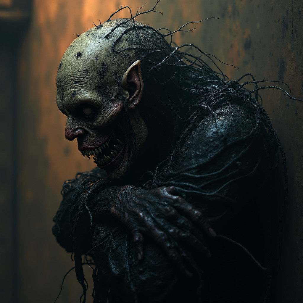 Tormented Figure in Dark Fantasy Style