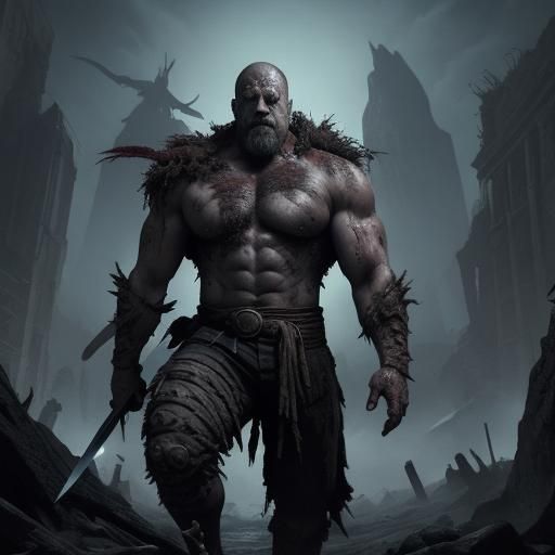 Hero Battles Monsters in Sci-Fi Comic Art