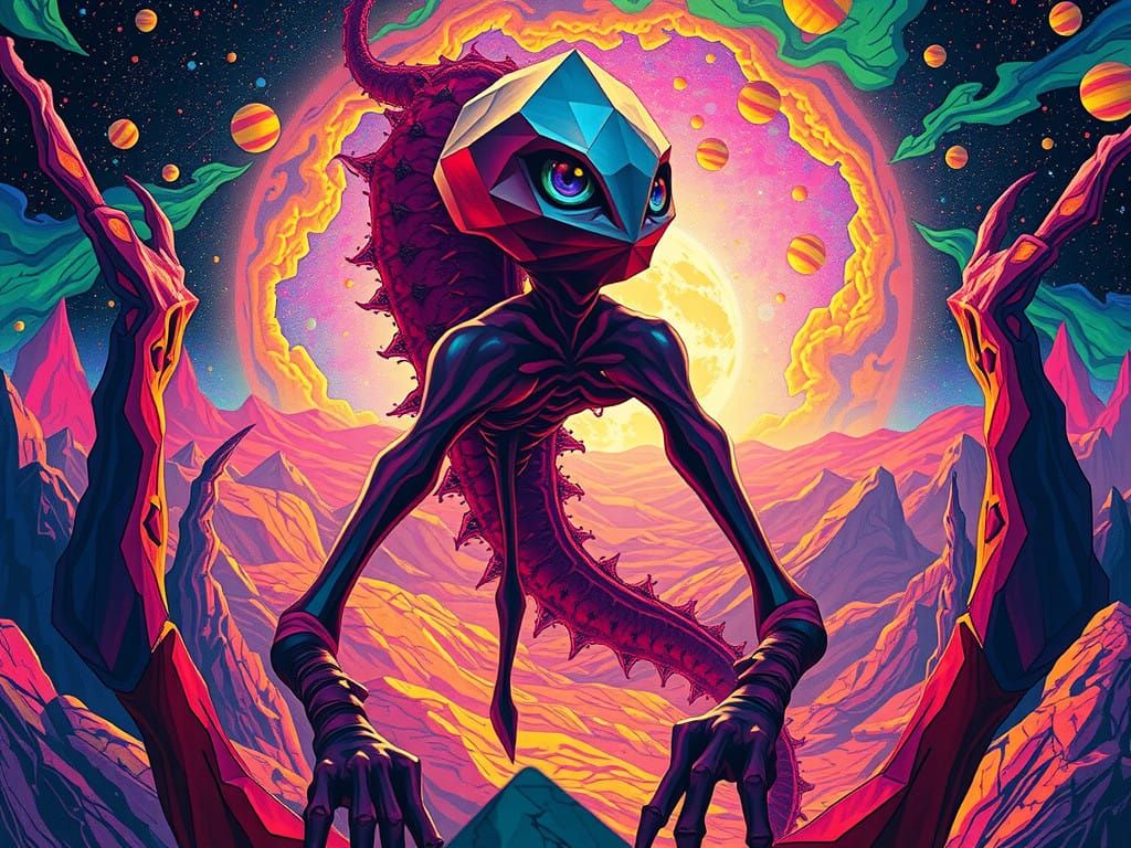 Ethereal Entity in Cosmic Landscape