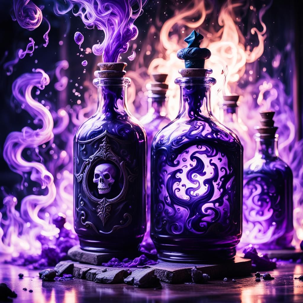 Mysterious Potion Shop in Dark Medieval Style