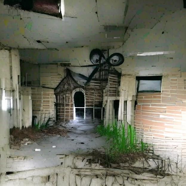 creepy abandoned building