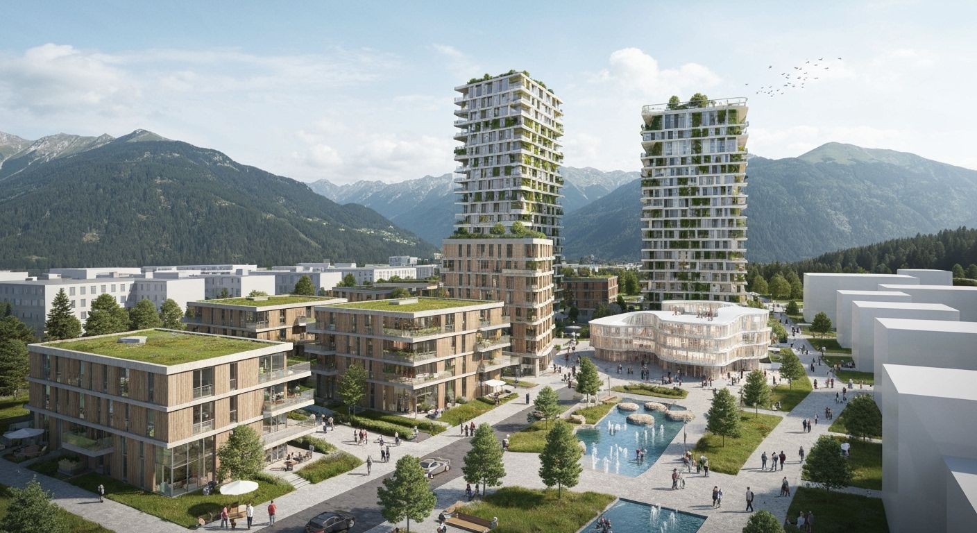 Sustainable Innsbruck District Blends Modern Homes with Alpi...