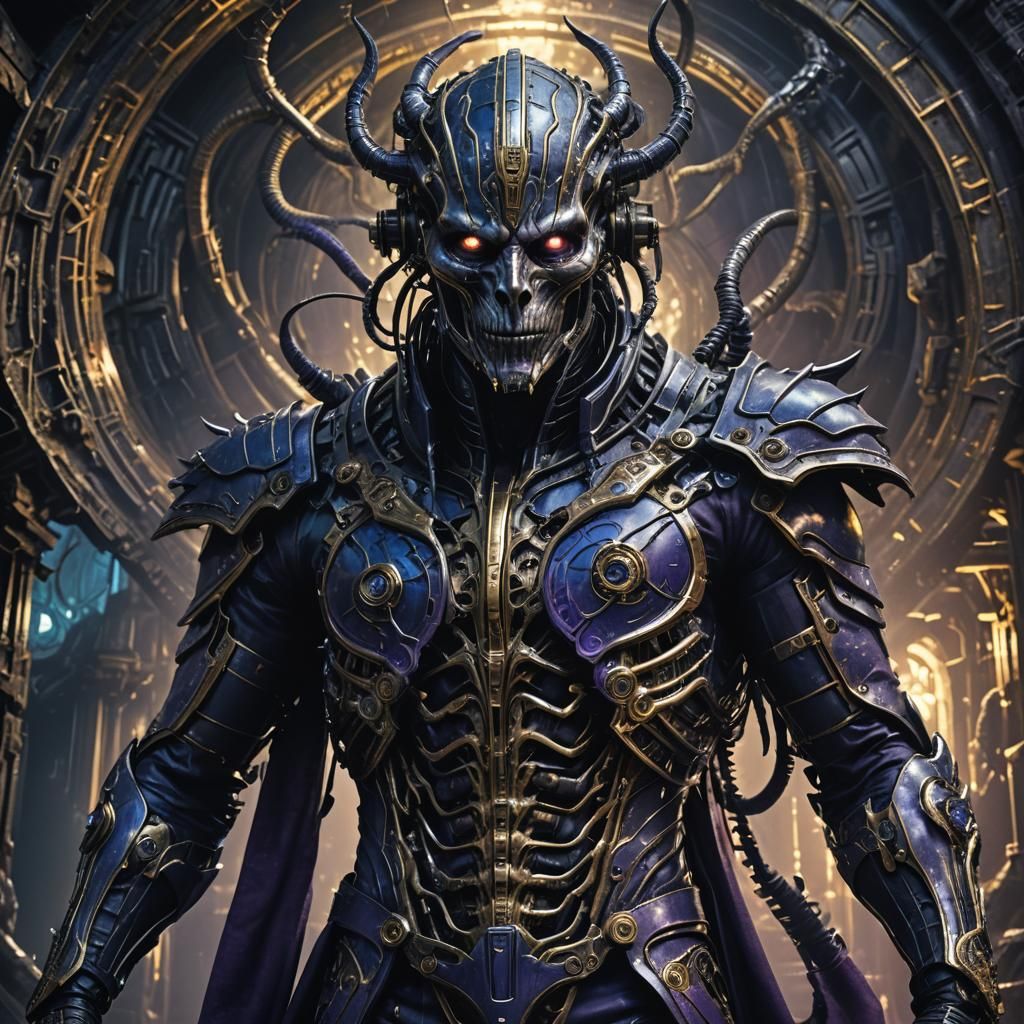 Hellish Realm: Biomechanical Dark Fantasy Concept Art