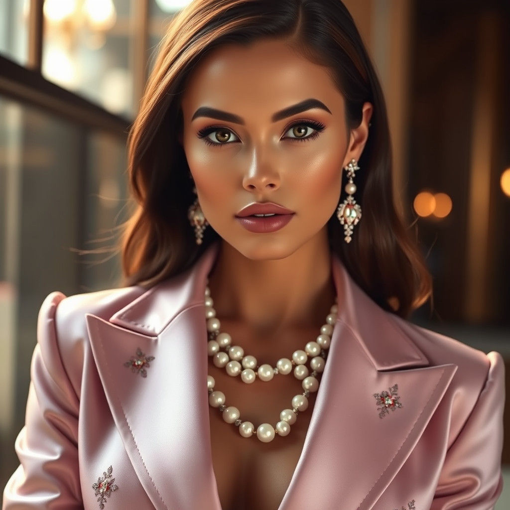 Elegant Woman in Couture Fashion