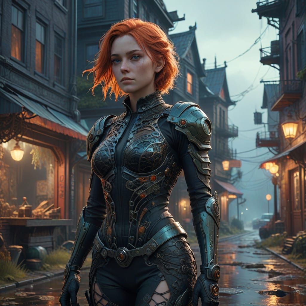 Gorgeous Woman in Intricate Fantasy Environment