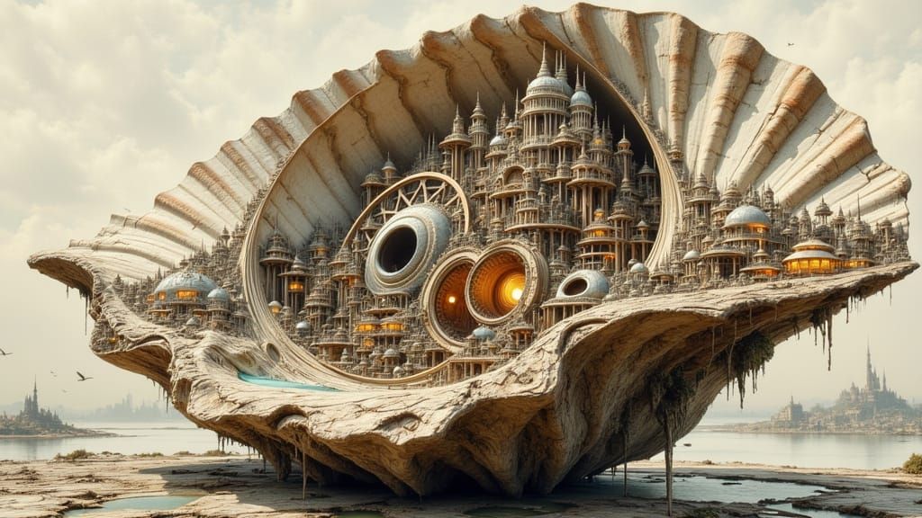 Gigantic Scallop Shell Reveals Clockwork City