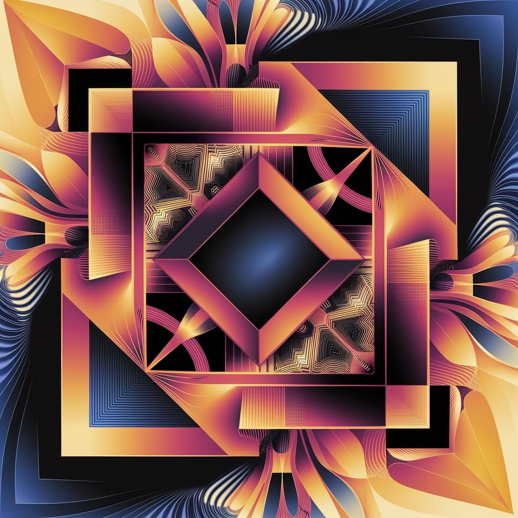 Abstract Composition in Digital Art Style