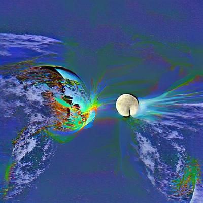 Violent Lunar Collision with Earth
