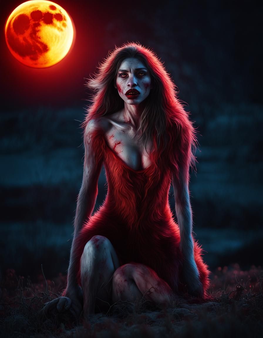 Breathtaking Female Werewolf in Cinematic Transformation
