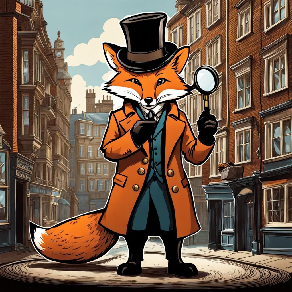 Sherlock Fox Investigates with Magnifying Glass