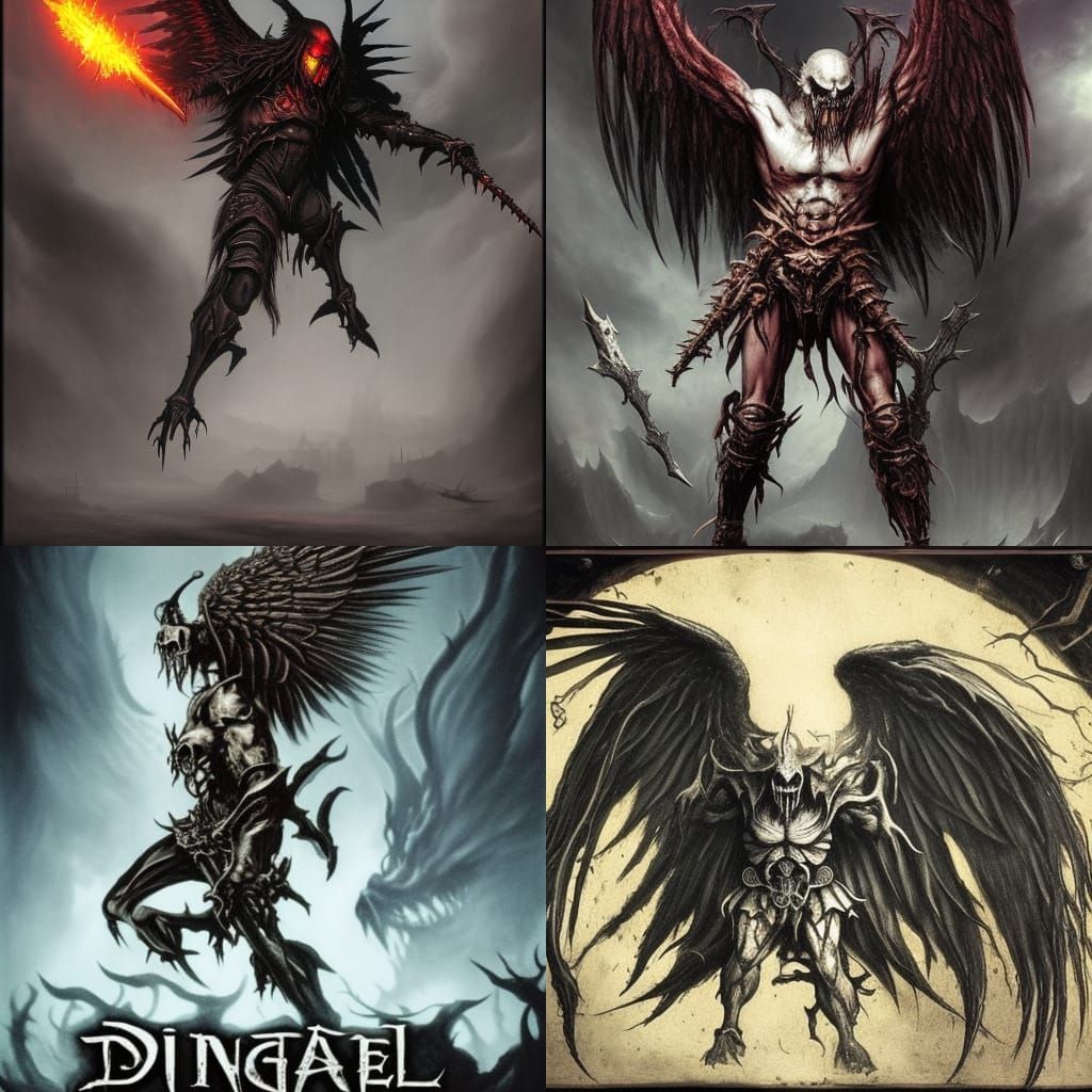 Epic Death Angel in Dark Fantasy Style