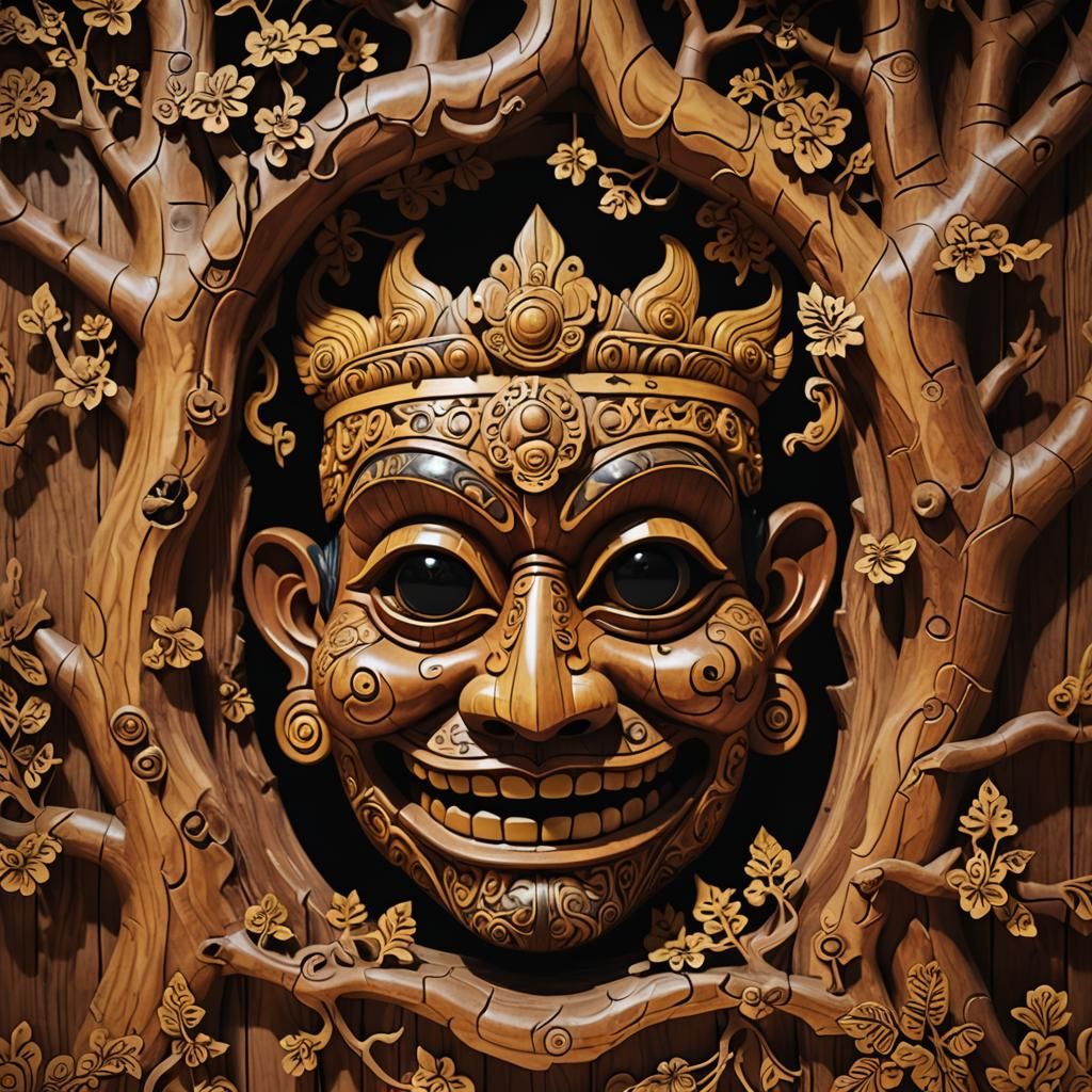 Wayang Kulit Shadow Puppet Performance in 3D Render