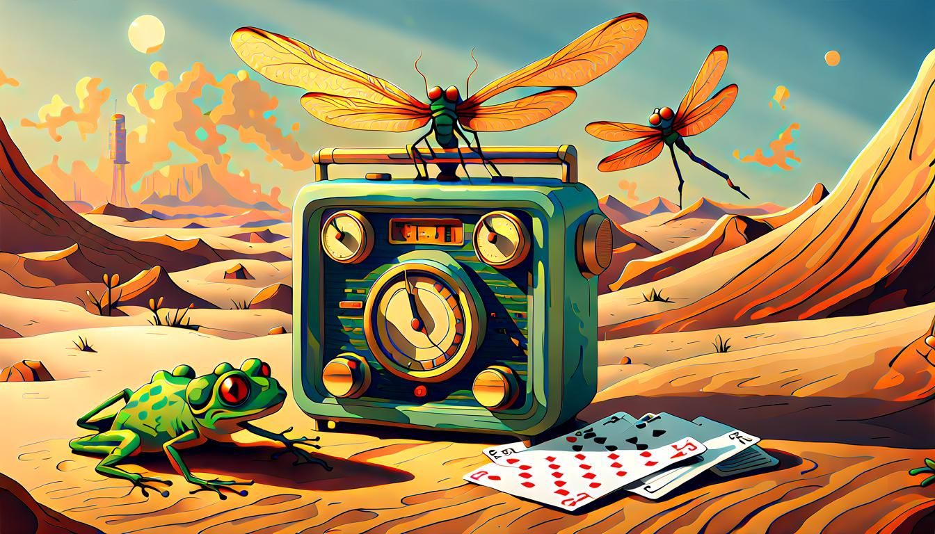 Surreal Desert Card Game: A Dali-esque Dreamscape