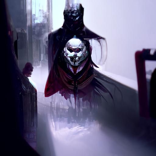 Sinister Figure Behind the Mask Art