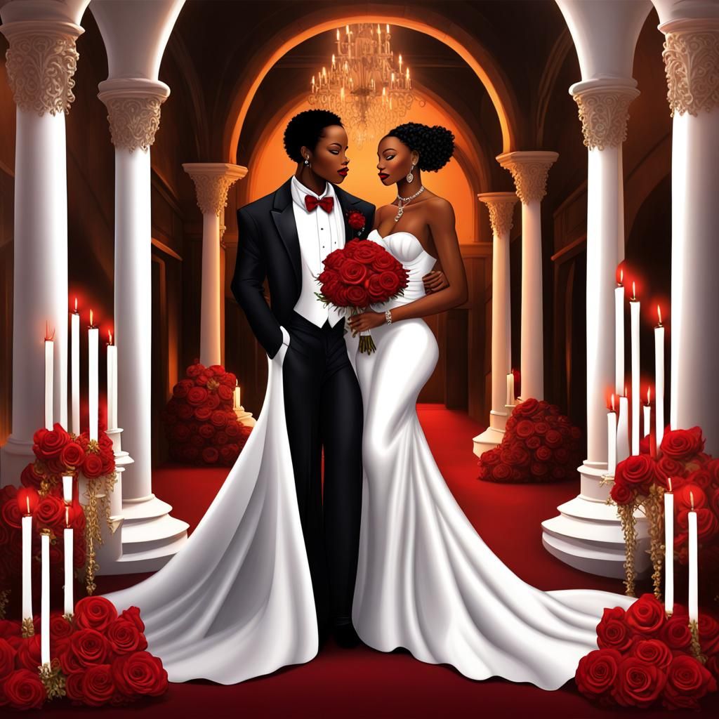 Two Brides on Wedding Day: Digital Matte Painting