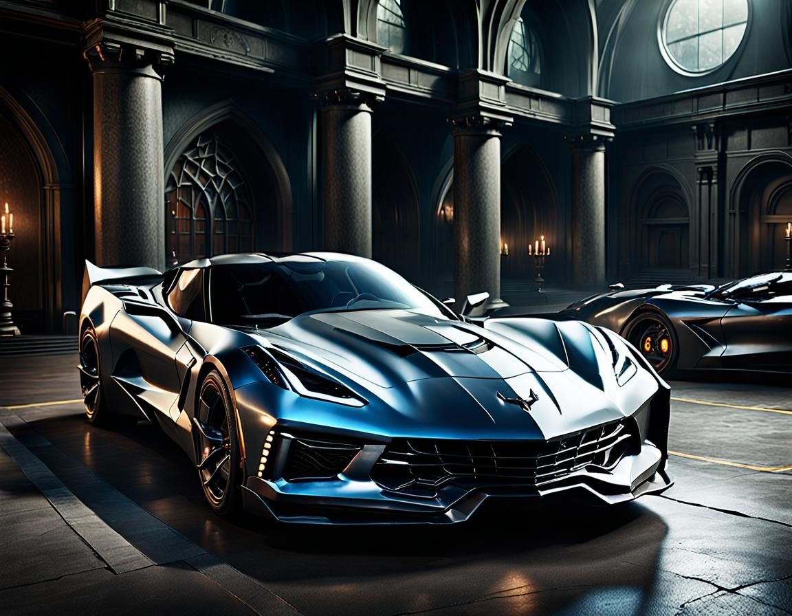 Batman's Cyberpunk Batmobile Concept Art