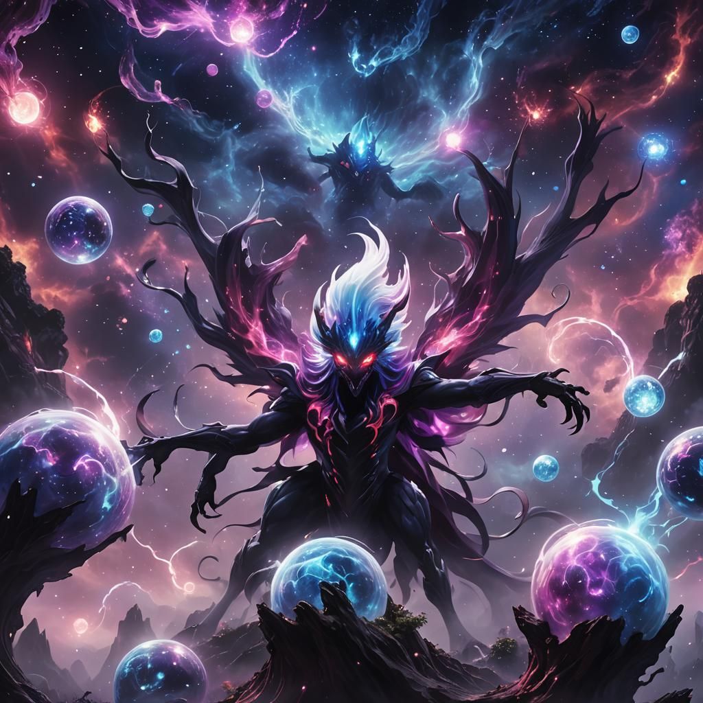 Darkrai in Mystical Astral Realm: 8k Resolution