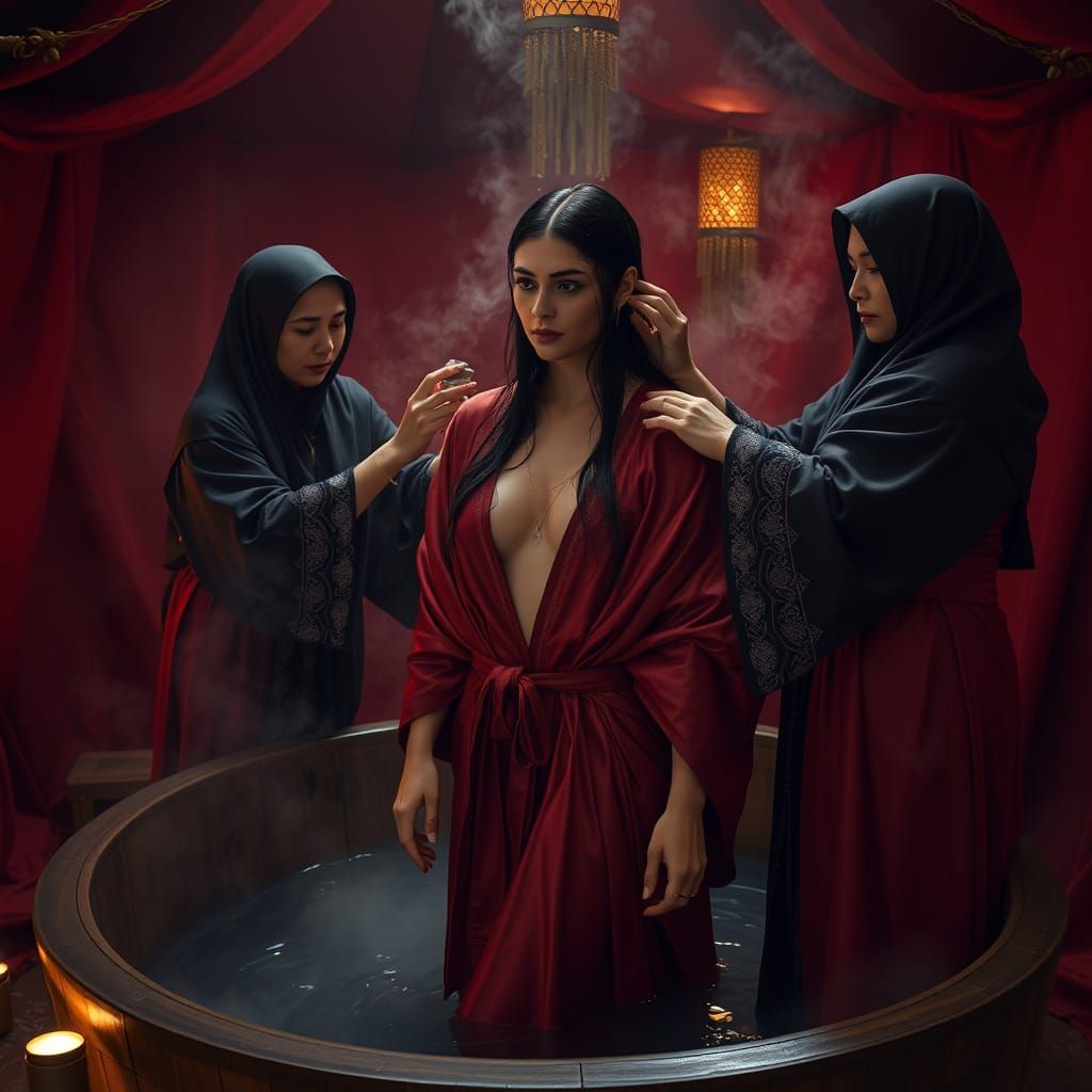 Elegant Gorean Beauty in Opulent Setting