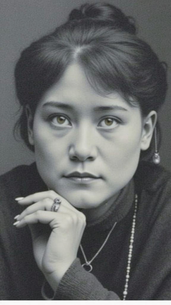 Luxurious Art Nouveau-Inspired Portrait of a Mysterious Figu...