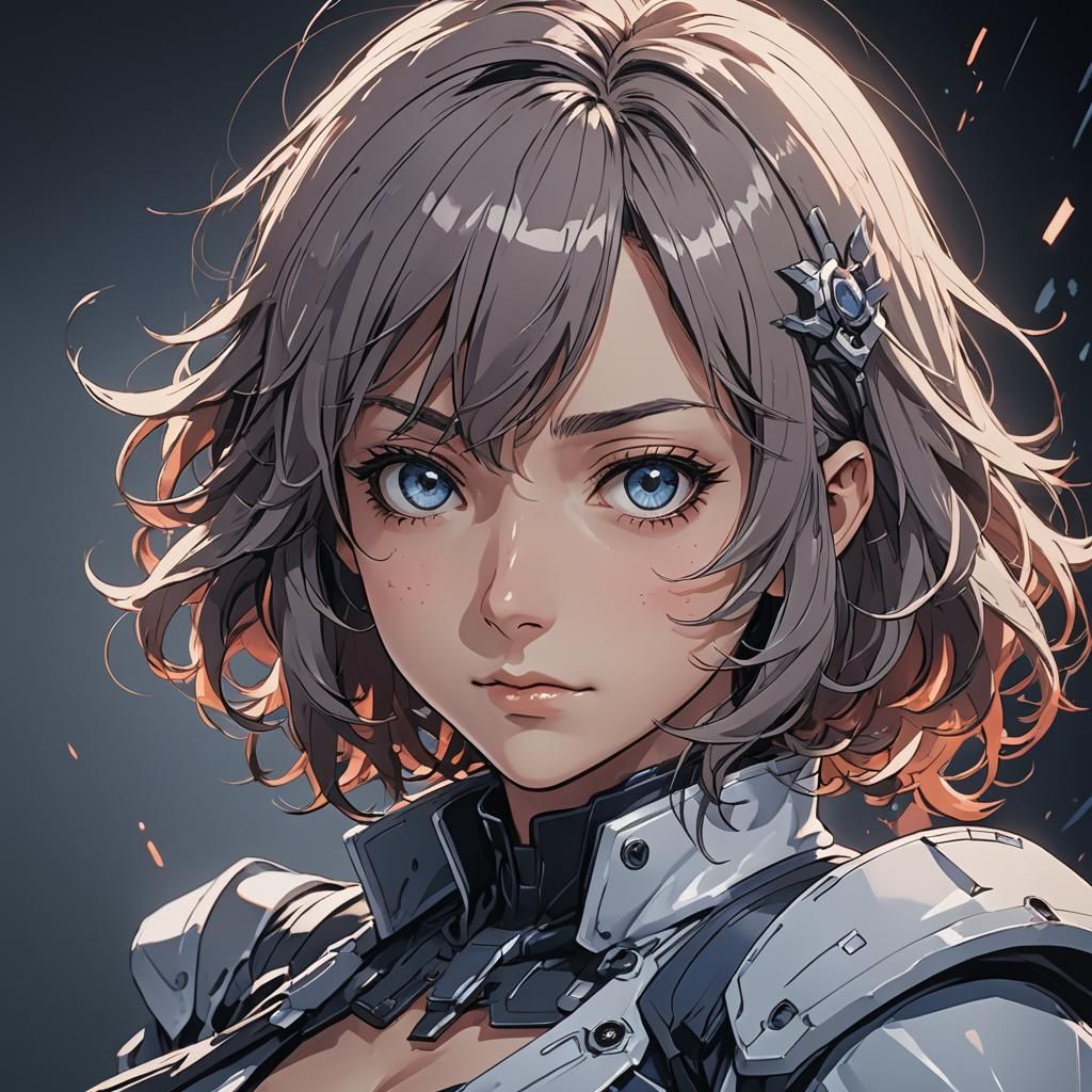 Anime Portrait in Studio Trigger Style