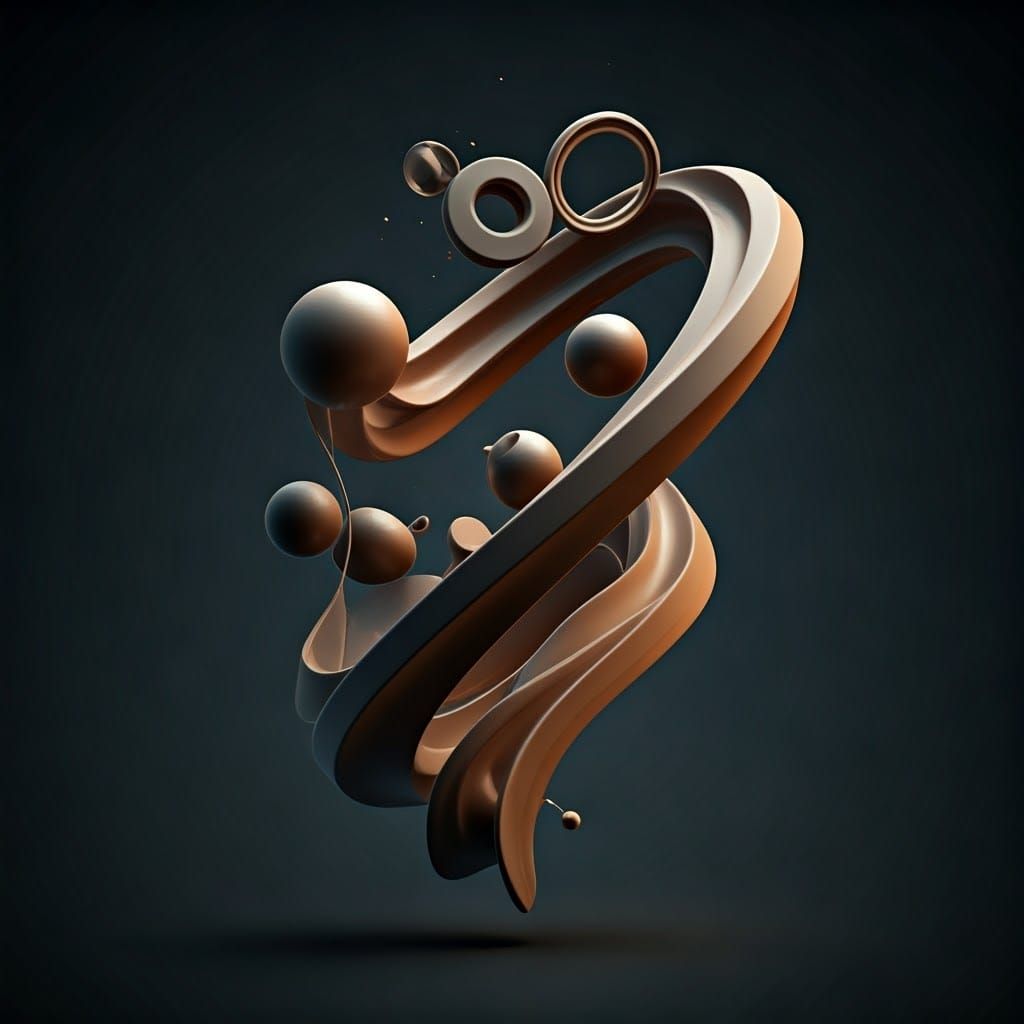 Ethereal Sculpture of Twisting, Impossible Forms