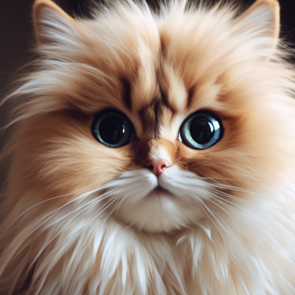 Cute Fluffy Animal with Big Eyes