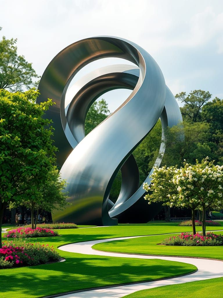 Abstract Sculpture in park