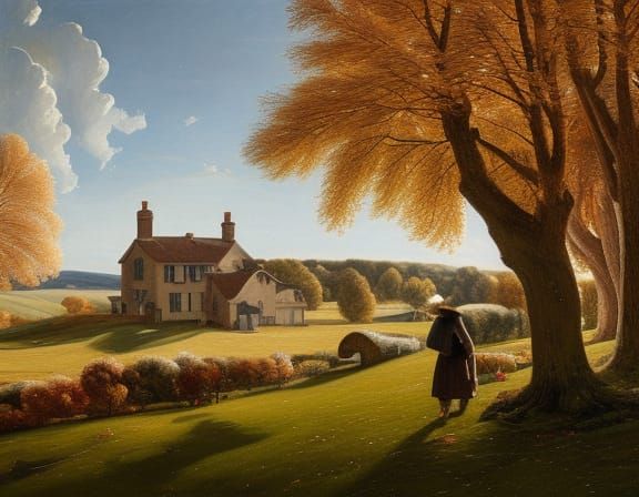 Four Seasons Cottage Landscape Art