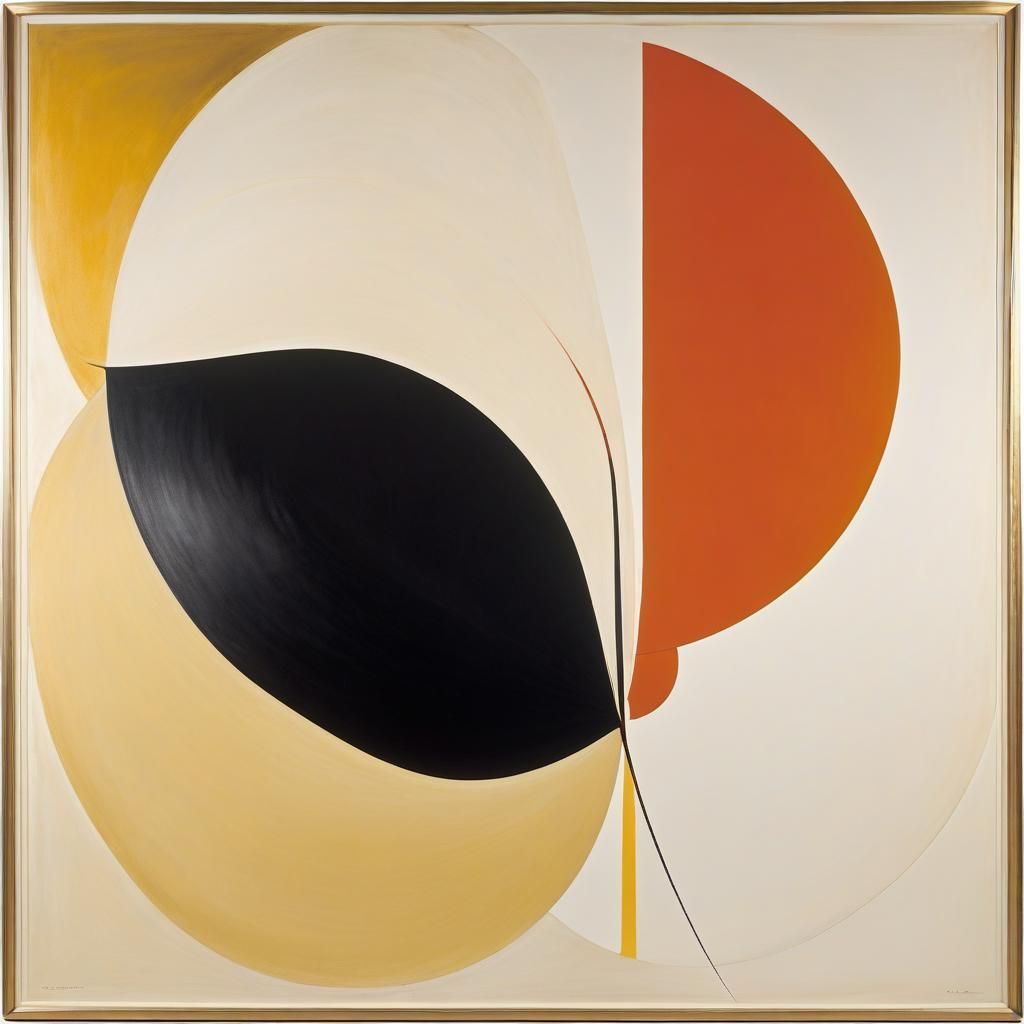 Abstract Kissing Symbolism in Minimalist Style