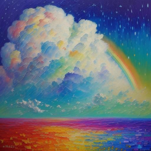 Shattered Lamp: Expressionist Oil Painting with Impasto Text...