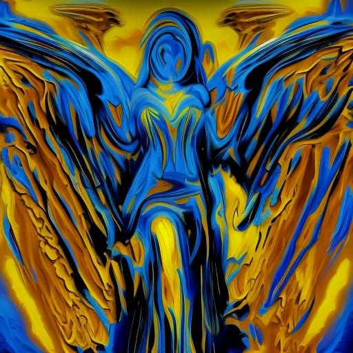 Angel of Death in Post-Apocalyptic Retro Style