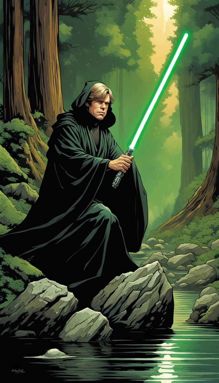 Jedi Master Meditating in Tython Forest