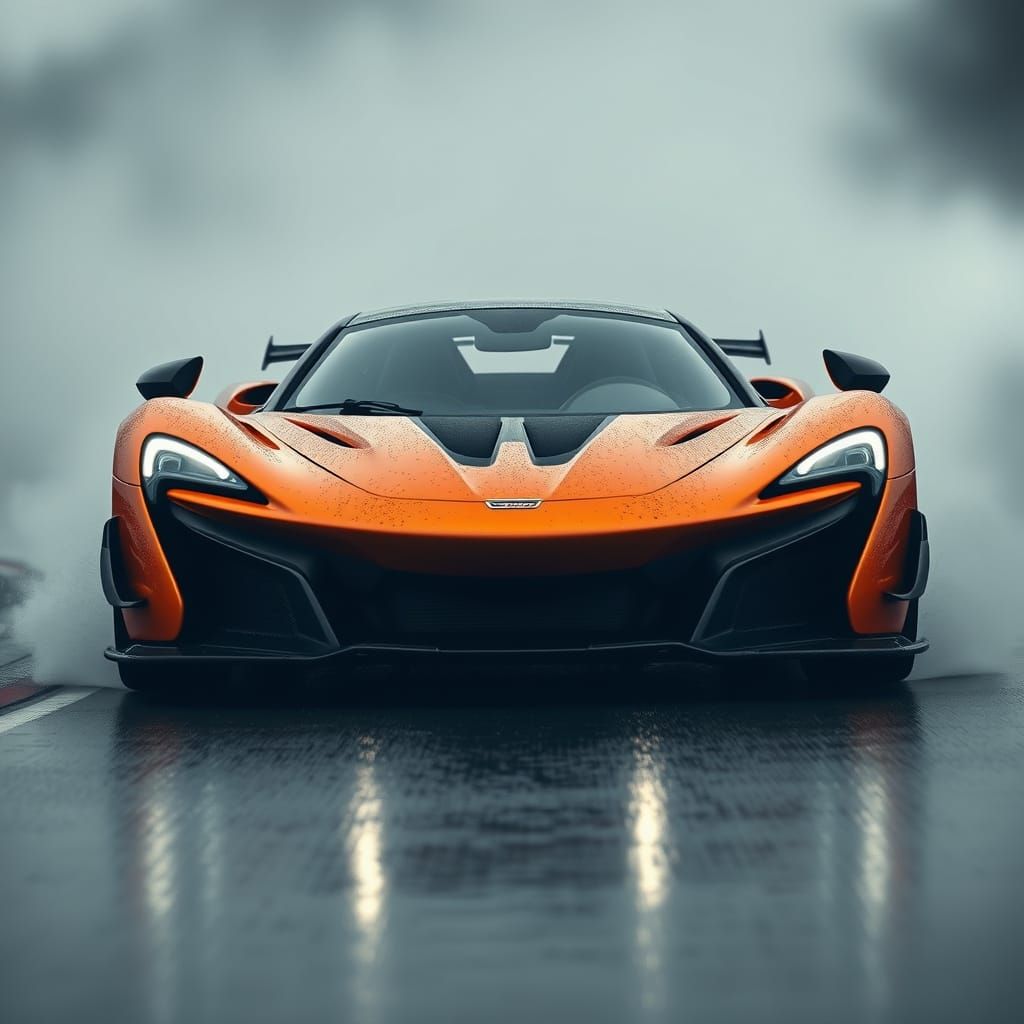 McLaren F1 on Wet Track: Digital Matte Painting