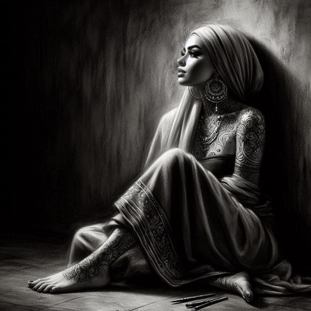 AI Generated Charcoal Drawing