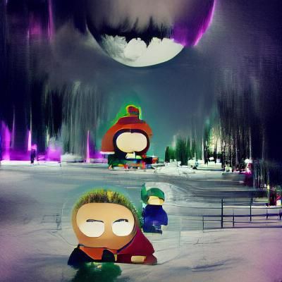 South Park Style Scene