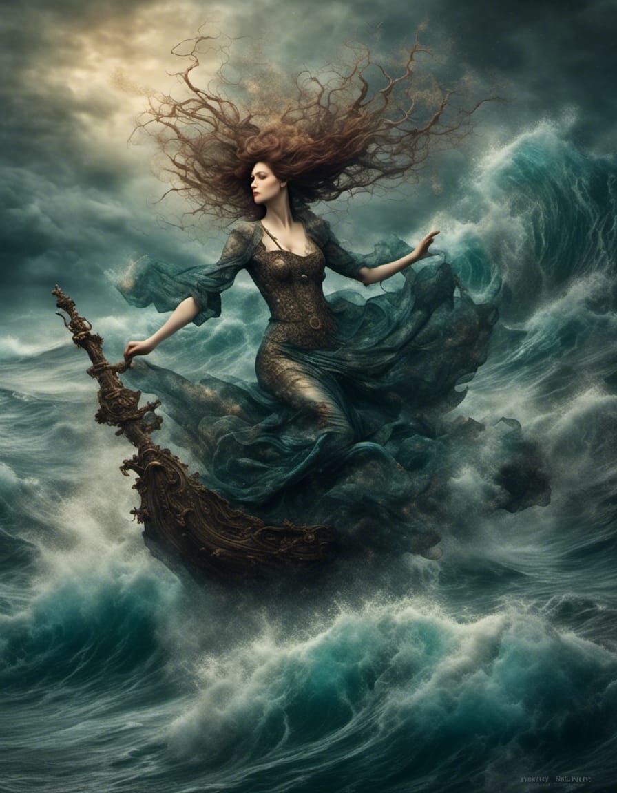 Mystical Sea Witch Conjures Stormy Oceans