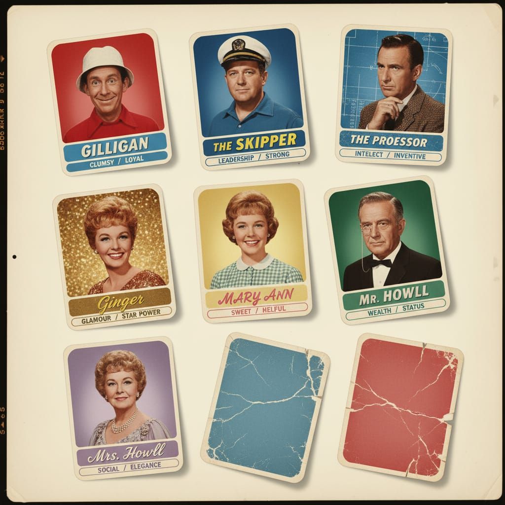 Gilligan's Island Characters Vintage Trading Card Contact Sh...