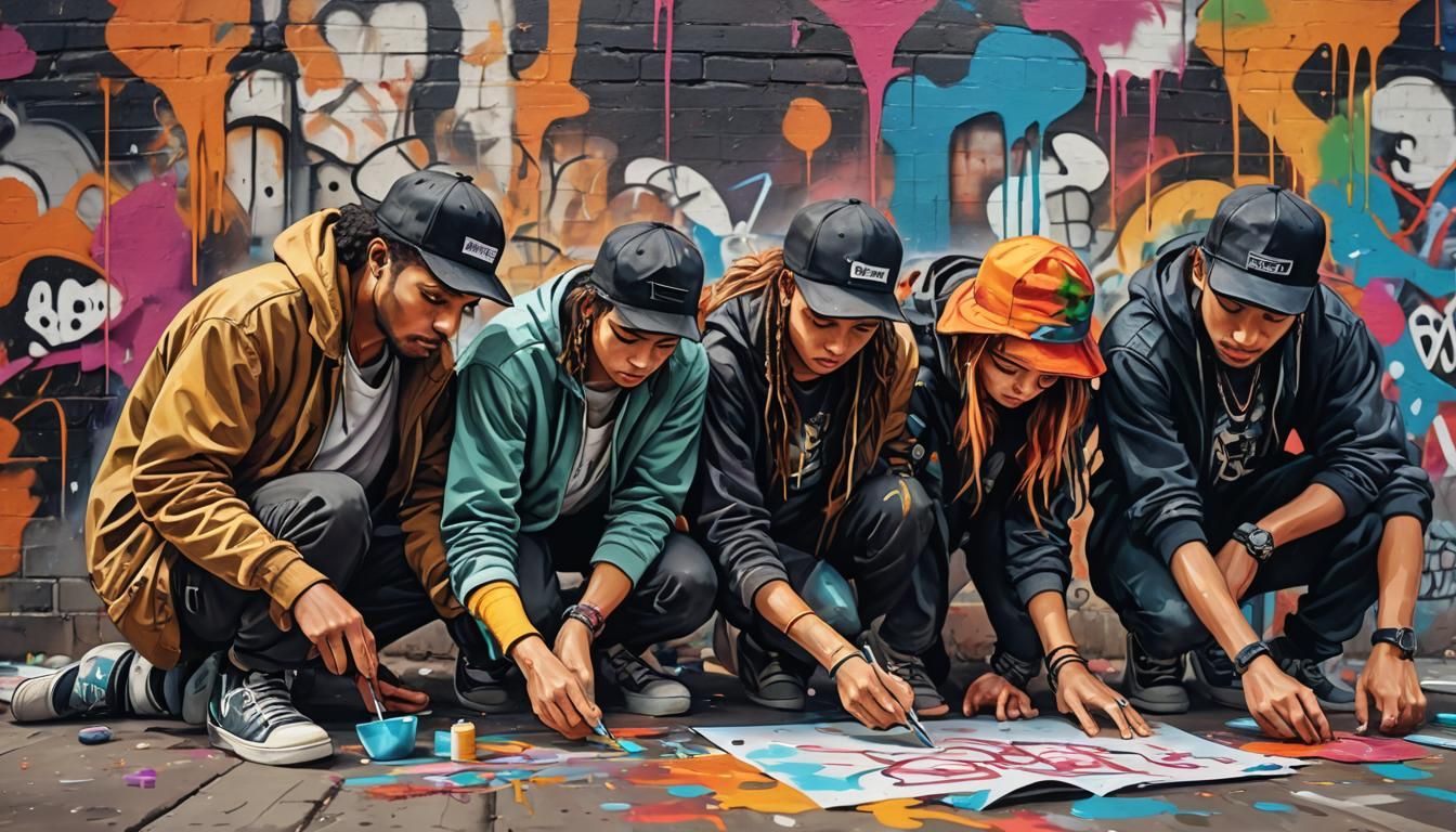 Diverse Critics Review Vibrant Artwork in Stylized Street Ar...