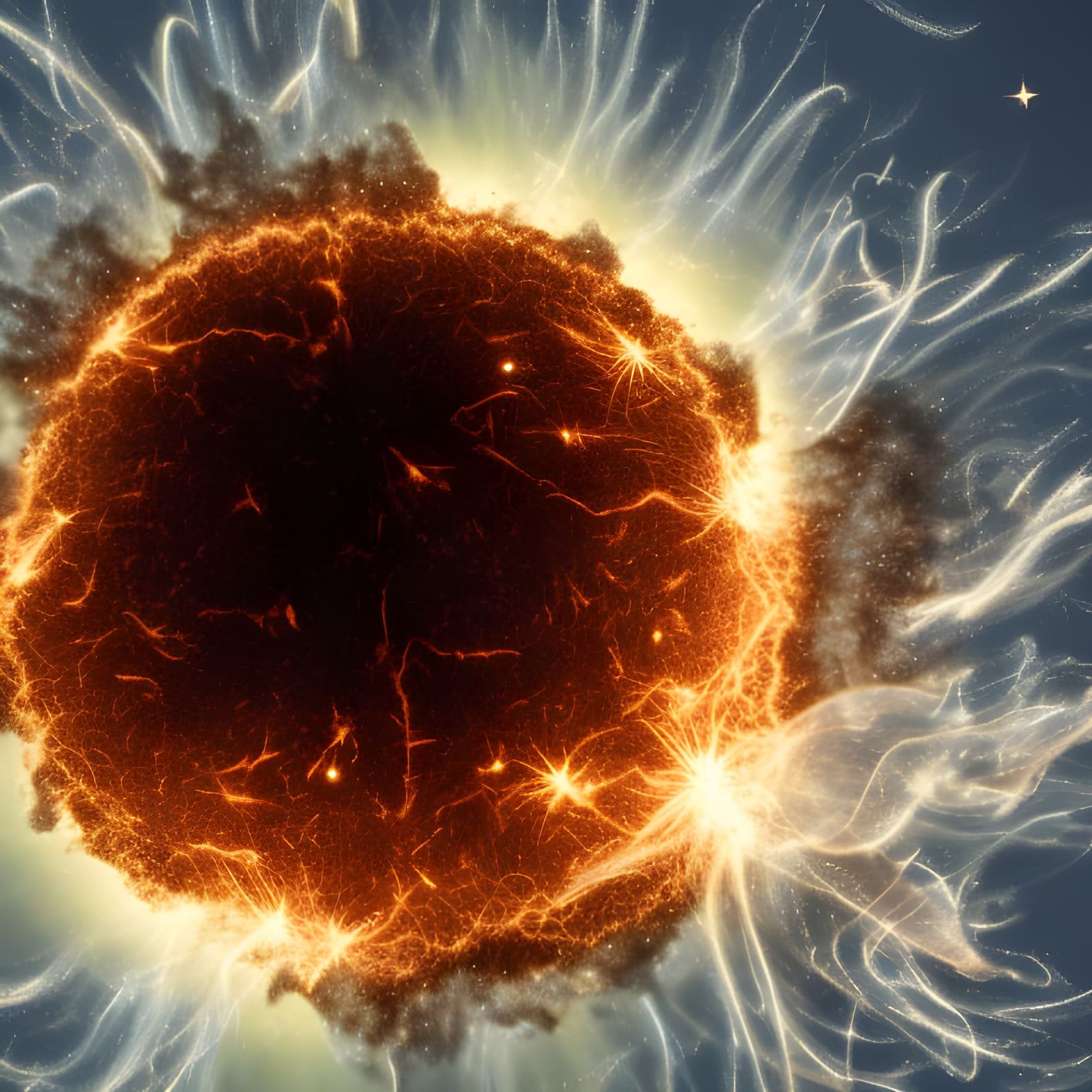Dramatic Exploding Star in Space