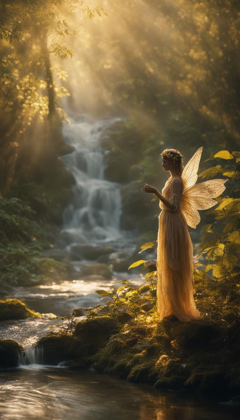 Fairy in Amazonian Forest in Magical Realism Style