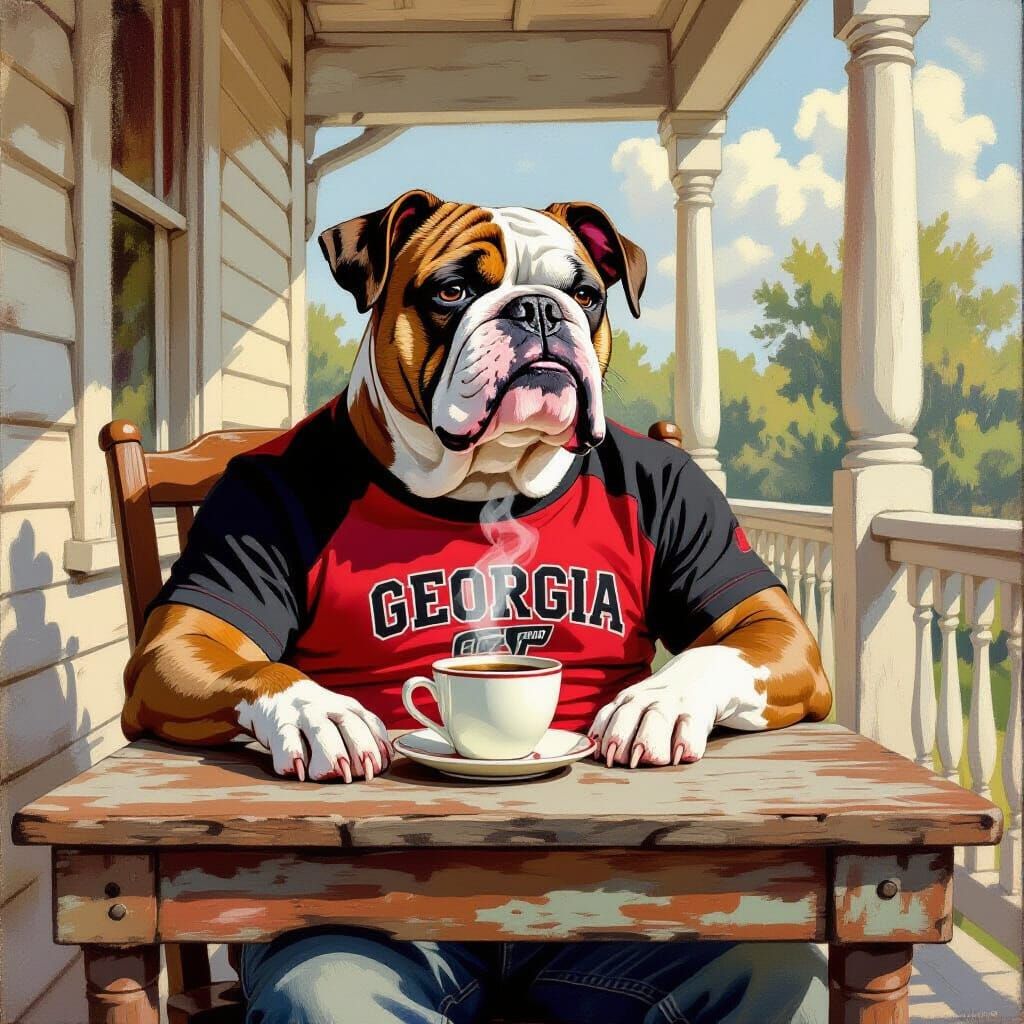 Georgia Bulldog Coffee Break in Americana Style