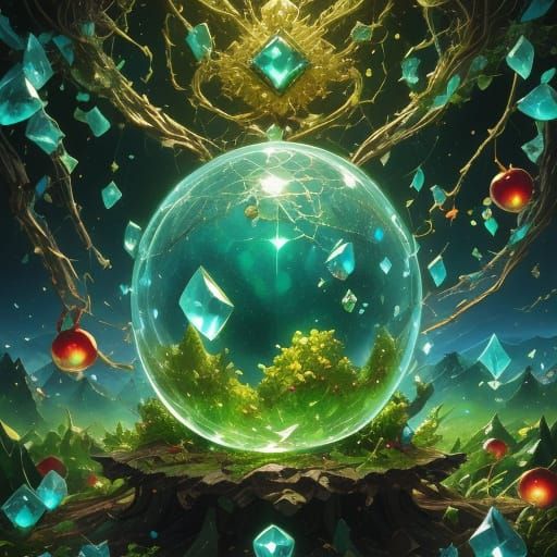 Glass Apple Reveals a Magical Landscape