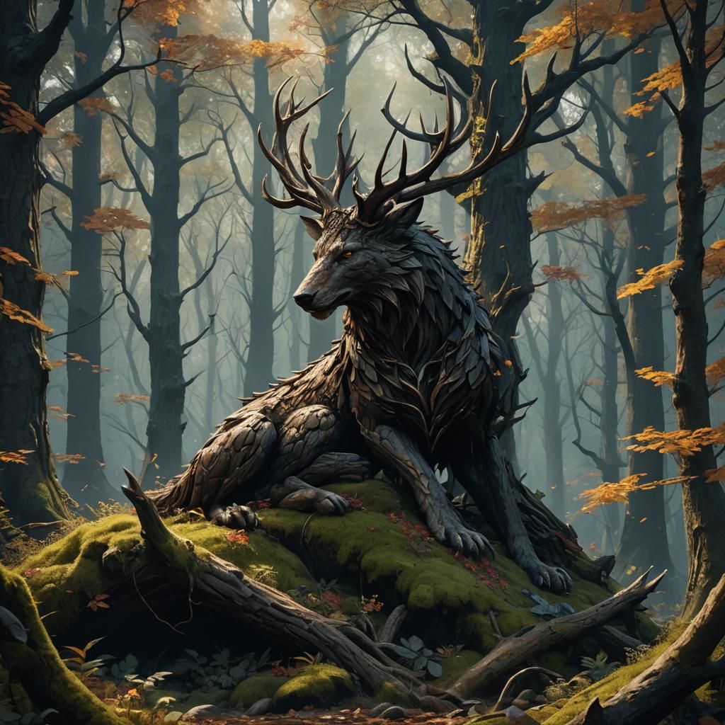 King of the Woods: Detailed Fantasy Concept Art