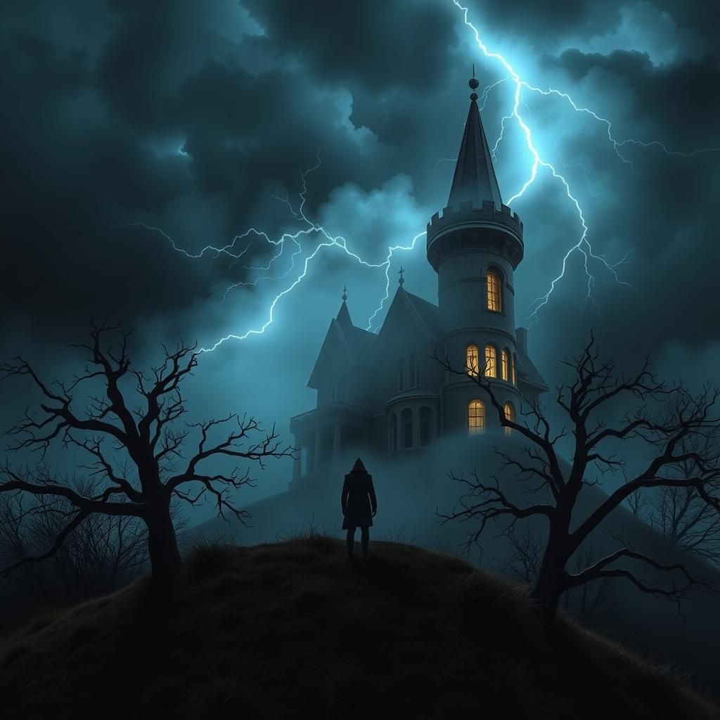 Eerie Mansion in Tempestuous Storm