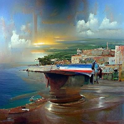Cuba: Oil Painting by James Gurney Style