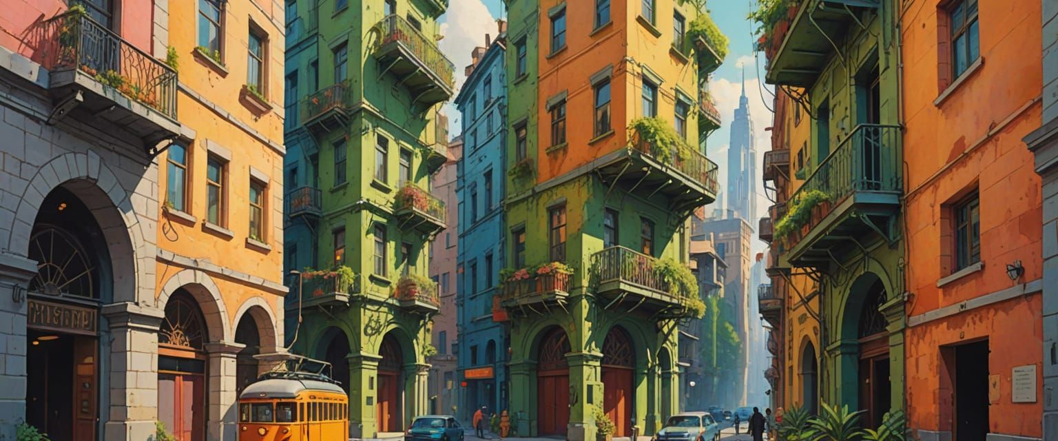 Futuristic Passageway in Comic Book Style