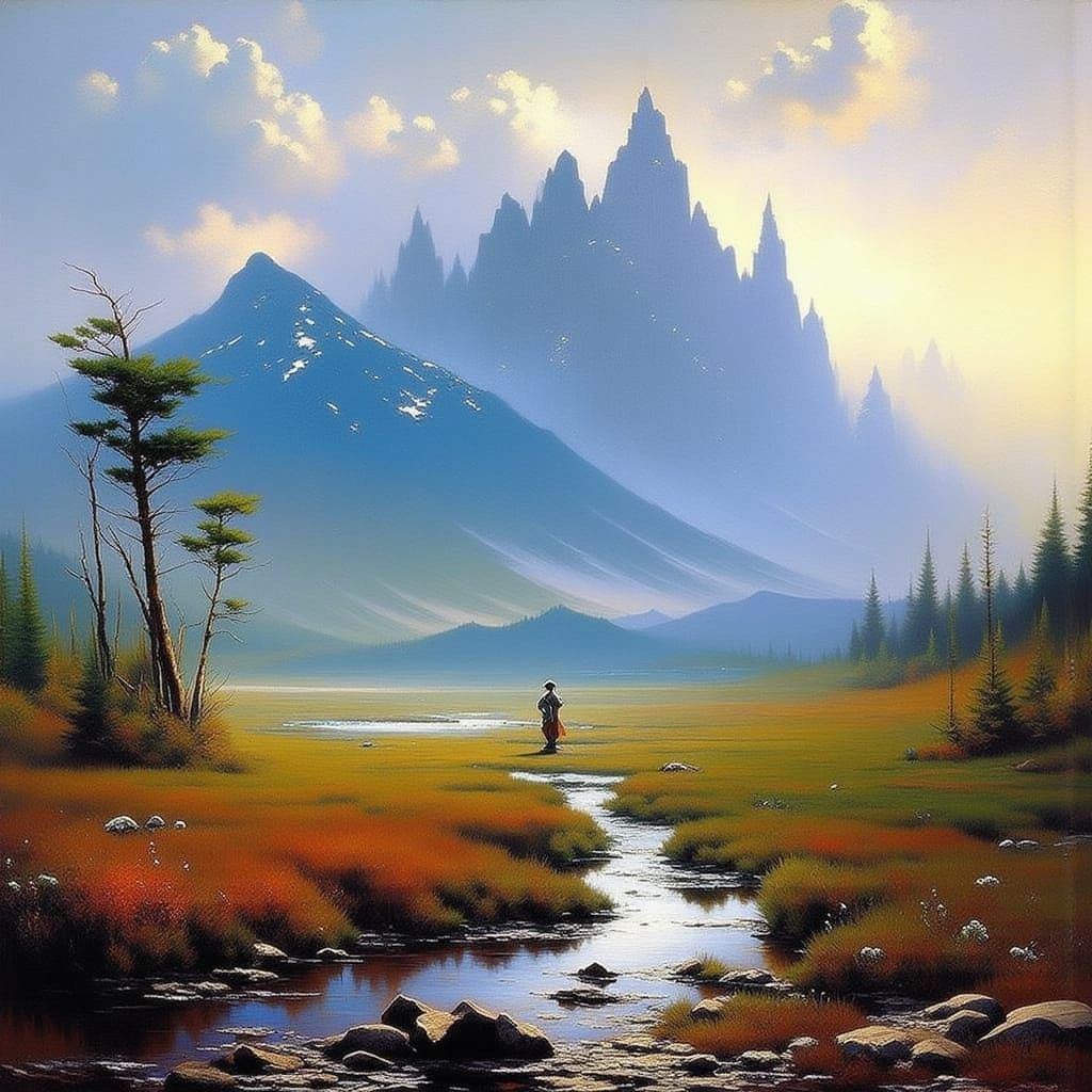 Beautiful Mountain Landscape with Colorful Rock Formations